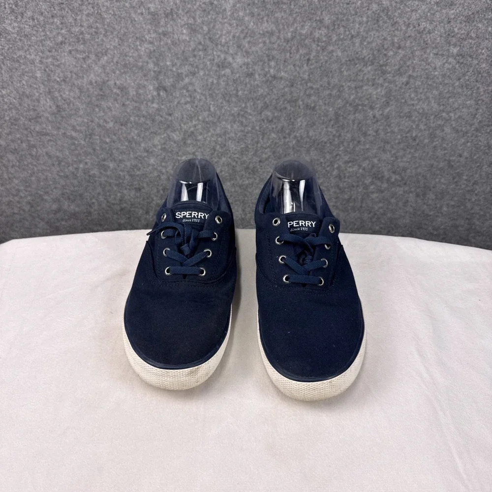 Sperry Mens Striper II CVO Sneakers Size 12 Navy Blue Canvas Nautical Low Top